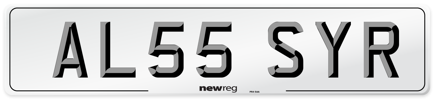 AL55 SYR Number Plate from New Reg